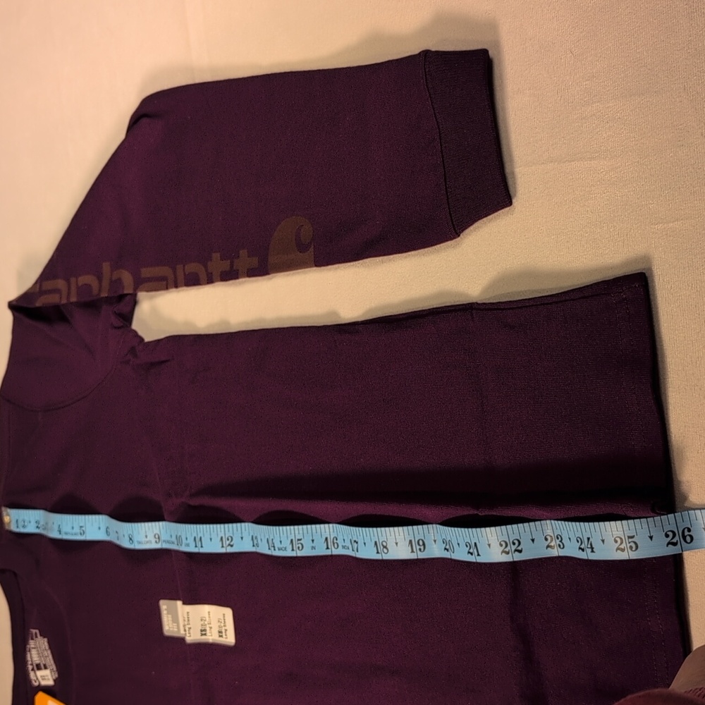 Carhartt Loose Fit Long Sleeve Graphic T-Shirt in Eggplant Women's Size XS - Picture 7 of 10